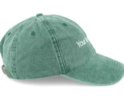 Washed Bottle Green Dad Cap With Embroidery - Beechfield