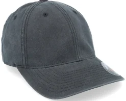Washed Cotton Dad Cap Black Flexfit - Flexfit