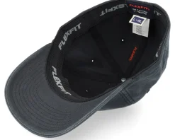 Washed Cotton Dad Cap Black Flexfit - Flexfit