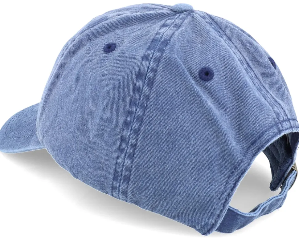 Washed Denim Blue Dad Cap With Embroidery - Beechfield