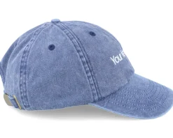 Washed Denim Blue Dad Cap With Embroidery - Beechfield