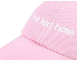 Washed Dusky Pink Dad Cap With Embroidery - Beechfield