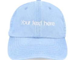 Washed Light Blue Dad Cap With Embroidery - Beechfield
