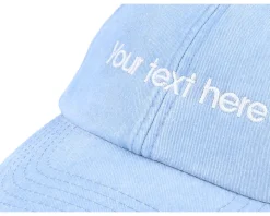 Washed Light Blue Dad Cap With Embroidery - Beechfield