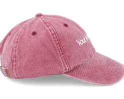 Washed Red Dad Cap With Embroidery - Beechfield