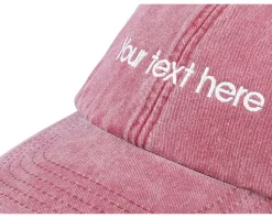 Washed Red Dad Cap With Embroidery - Beechfield
