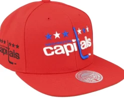 Washington Capitals Alternate Flip Red Snapback - Mitchell & Ness