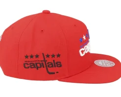 Washington Capitals Alternate Flip Red Snapback - Mitchell & Ness