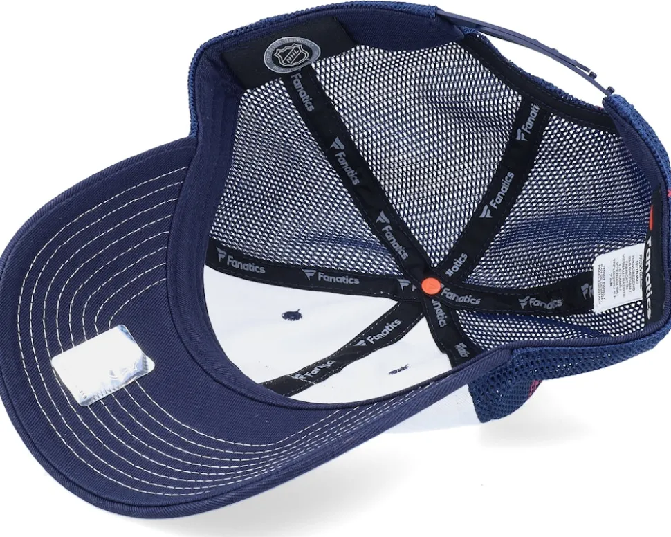 Washington Capitals Block Party Athletic White/Navy Trucker - Fanatics