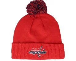 Washington Capitals NHL Cuffed Beanie Red Pom - Adidas