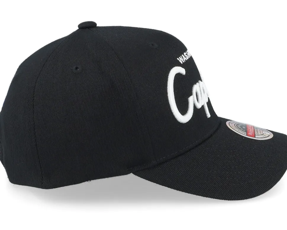 Washington Capitals NHL Classic Script Black Adjustable - Mitchell & Ness