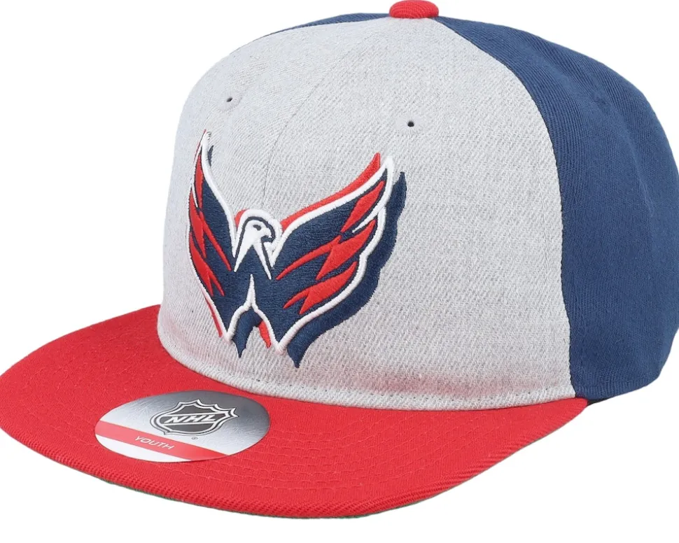 Washington Capitals NHL Deadstock Heather Grey/Navy/Red Snapback - Outerstuff