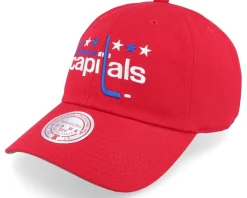 Washington Capitals Team Ground 2.0 Dad Red Dad Cap - Mitchell & Ness