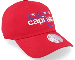 Washington Capitals Team Ground 2.0 Dad Red Dad Cap - Mitchell & Ness