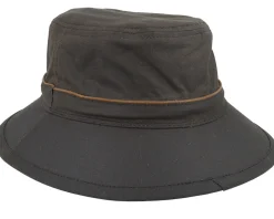 Waxed Cotton Brown Bucket - Stetson