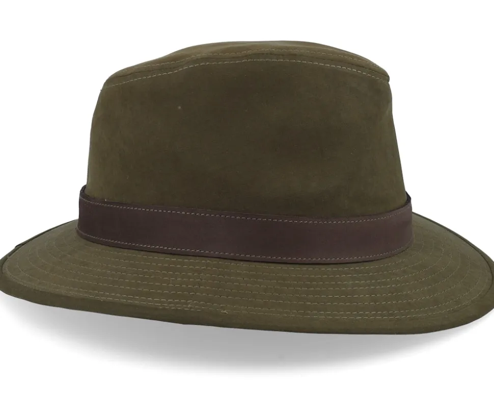 Waxed Cotton Olive Traveller - Stetson