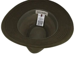 Waxed Cotton Olive Traveller - Stetson