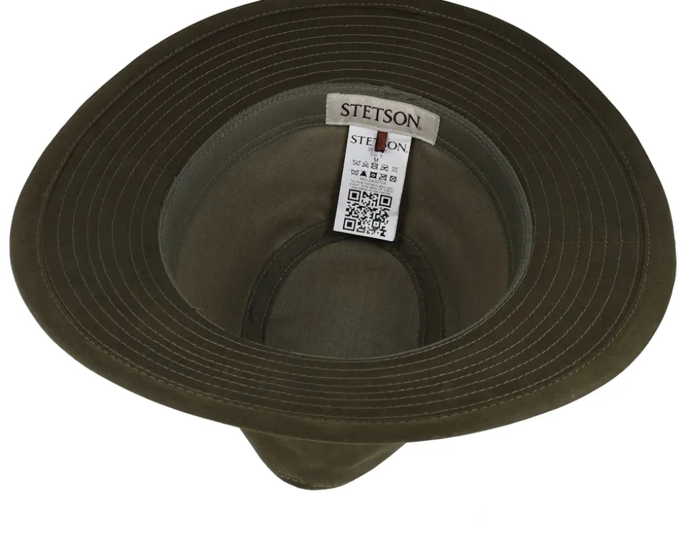 Waxed Cotton Olive Traveller - Stetson