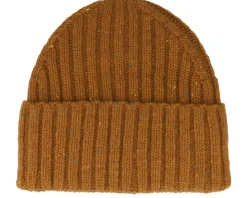 Wells Fleck Rib Beanie Dark Ochre Cuff - Les Deux