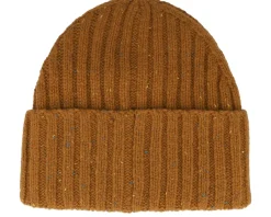 Wells Fleck Rib Beanie Dark Ochre Cuff - Les Deux