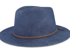 Wesley Ombre Blue Worn Wash Fedora - Brixton