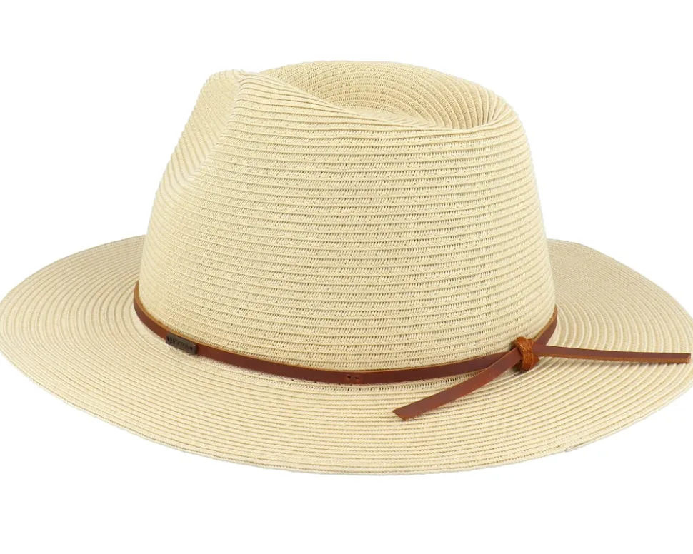 Wesley Packable Tan Fedora Straw Hat - Brixton