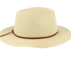 Wesley Packable Tan Fedora Straw Hat - Brixton