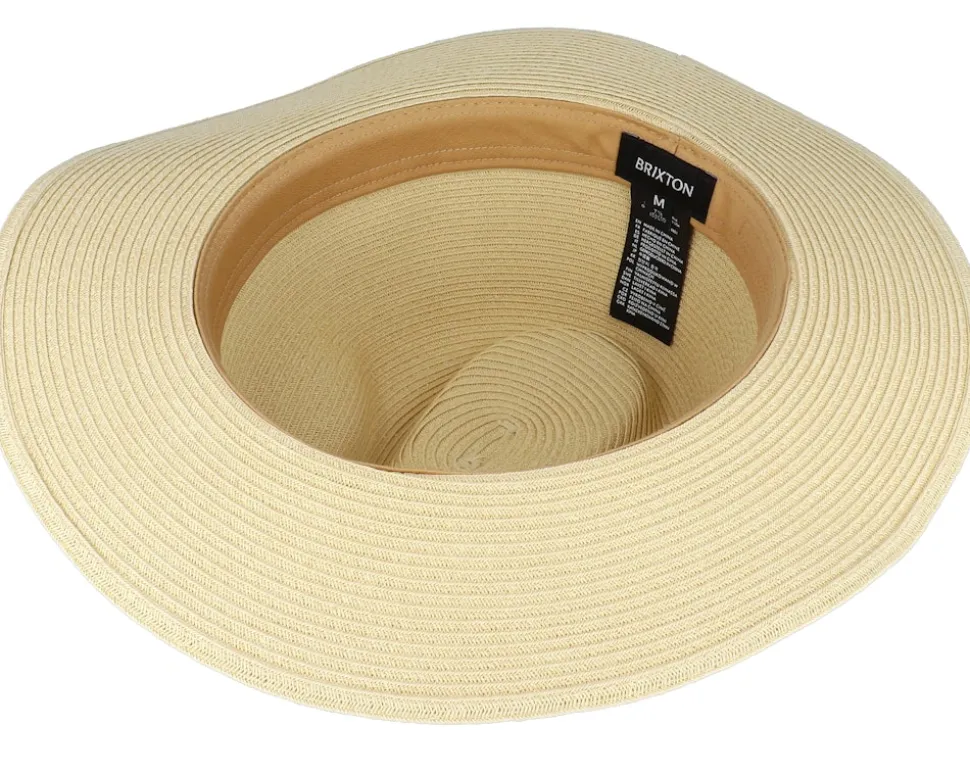Wesley Packable Tan Fedora Straw Hat - Brixton