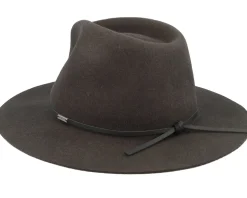 Wesley Packable Washed Black Fedora - Brixton