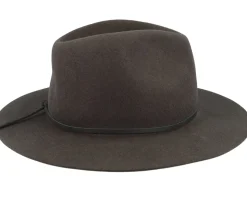 Wesley Packable Washed Black Fedora - Brixton