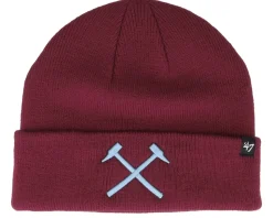 West Ham Raised 47 Knit Beanie Cardinal Cuff - 47 Brand