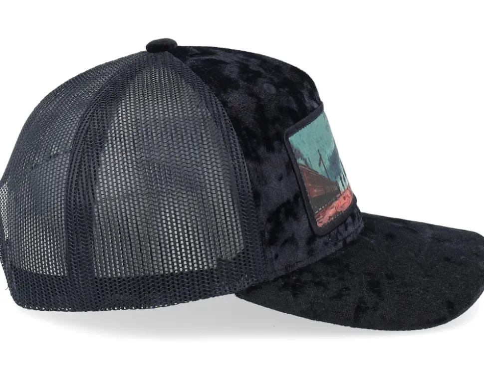 Western Outlaws & Cowboys Velvet Black Trucker - Calza Pennello