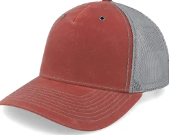 112wh Hawthorne Split Burnt Red/Charcoal Trucker - Richardson