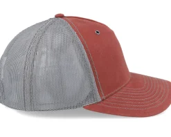 112wh Hawthorne Split Burnt Red/Charcoal Trucker - Richardson