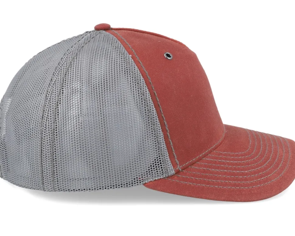 112wh Hawthorne Split Burnt Red/Charcoal Trucker - Richardson