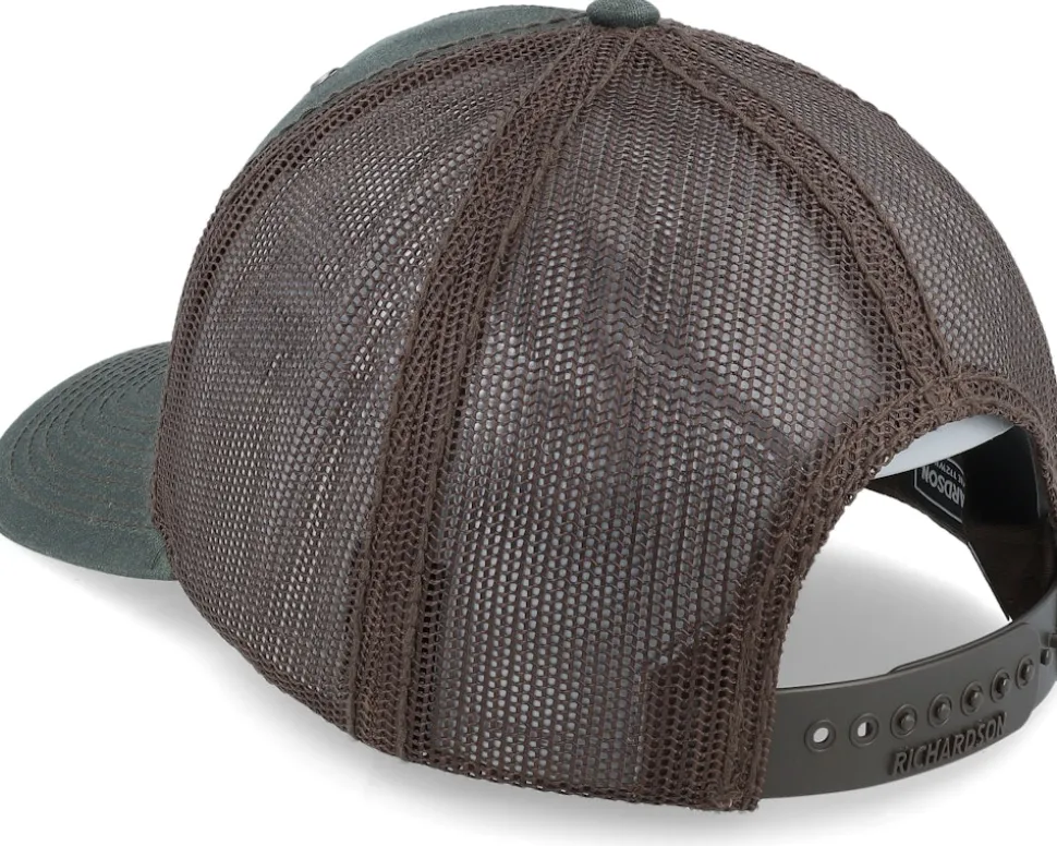 112wh Hawthorne Split Dark Olive/Coffee Trucker - Richardson