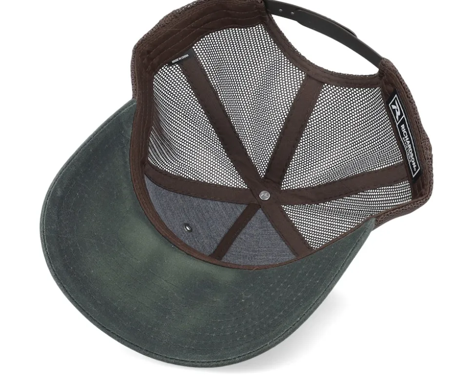 112wh Hawthorne Split Dark Olive/Coffee Trucker - Richardson