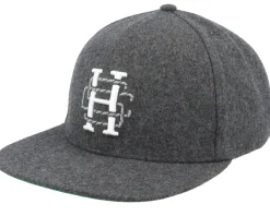Whaler Classic 6 Panel Hsc Crest Heather Black Snapback - Herschel