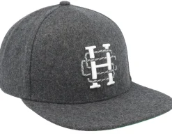 Whaler Classic 6 Panel Hsc Crest Heather Black Snapback - Herschel
