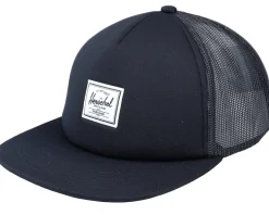 Whaler Mesh Classic Logo Black Classic Label Snapback - Herschel