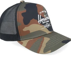 Whaler Tall Mesh Cap Woodland Camo A-Frame Trucker - Herschel