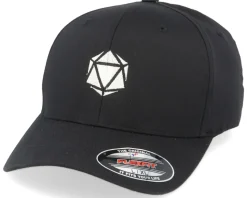 White D20 Black Flexfit - Gamerz