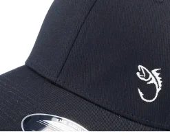 White Fish Hook Logo Black Flexfit - Skillfish
