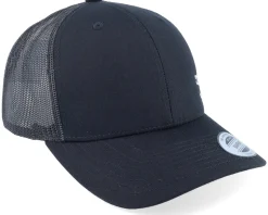 White Fish Hook Logo Black Trucker - Skillfish
