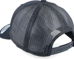 White Fish Hook Logo Black Trucker - Skillfish