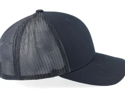 White Fish Hook Logo Black Trucker - Skillfish