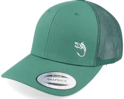 White Fish Hook Logo Evergreen Trucker - Skillfish
