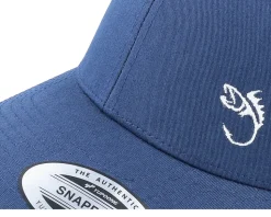 White Fish Hook Logo Navy Trucker - Skillfish