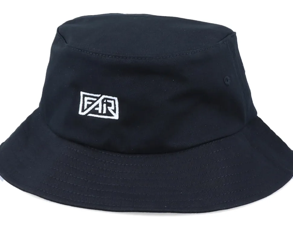 White Logo Black Bucket - Fair