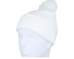 White Pom Blank Beanie - Beechfield